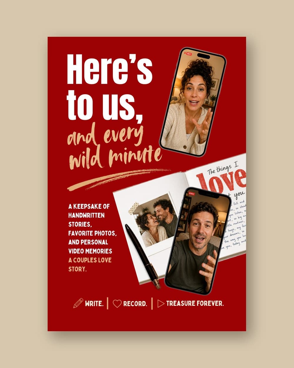 Here's to Us keepsake journal
